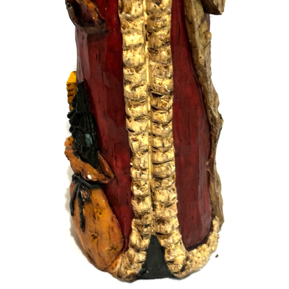 St. Nic Figure Carved Look Santa Vintage Holiday Collection Christmas 10" - Picture 4 of 10